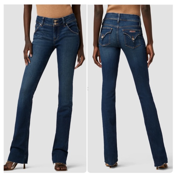 Hudson Pop Signature Mid Rise Boot Cut Jeans - Picture 1 of 10